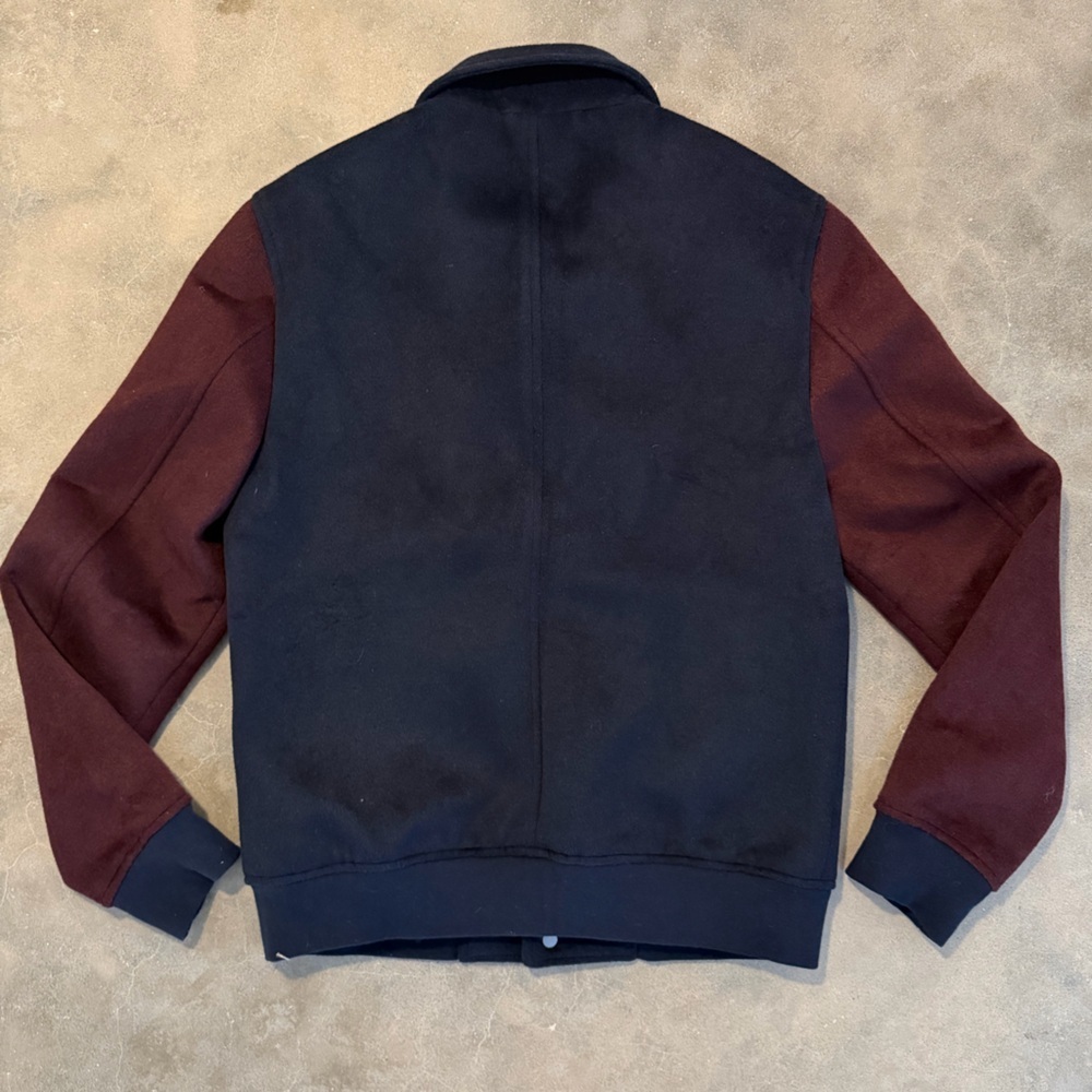Express Colorblock Wool-Blend Water Resistant Bomber Jacket - Picture 3 of 6